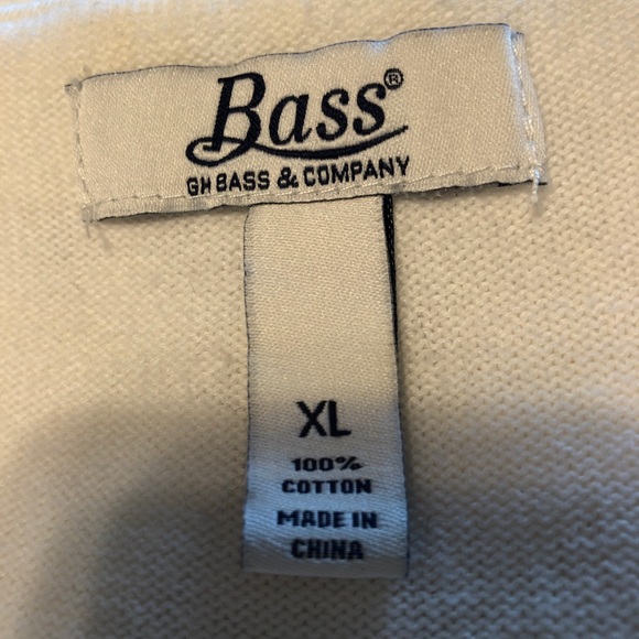 Bass Cream Cardigan Sweater with Ruffle at Neck - Picture 4 of 4